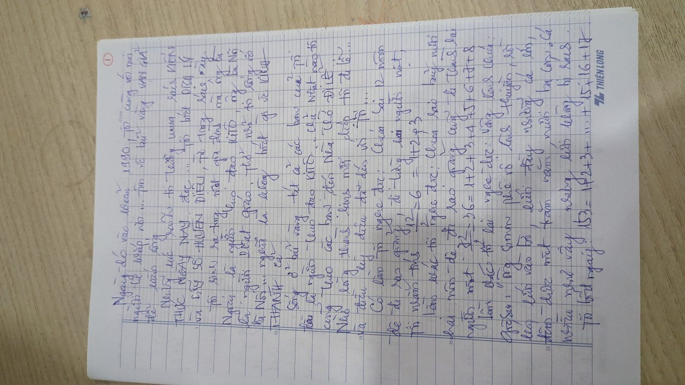 Bản viết tay trang 1